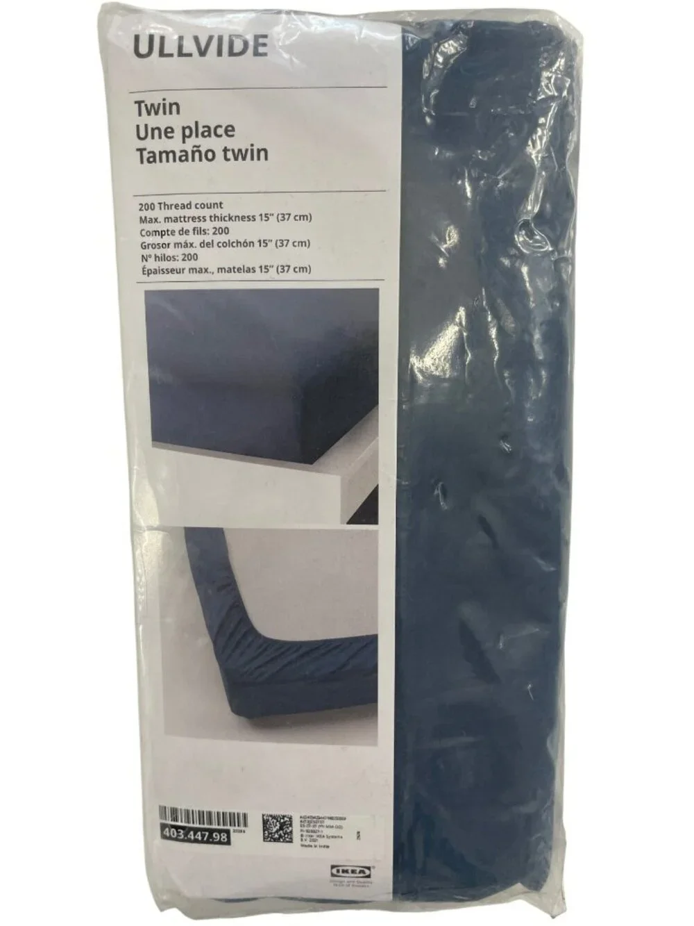ULLVIDE Twin Fitted Sheet Ikea 200 Thread 38
